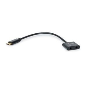ADAPTADOR USB-C EQUIP A AUDIO DAC 2 JACK 3.5MM HEMBRA PARA AURICULAR Y MICROFONO