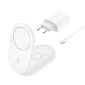 BASE DE CARGA INALAMBRICA 2 EN 1 BELKIN WIZ028VFWH MAGNETICA Qi2 15W PLEGABLE BLANCA