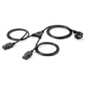 CABLE ALIMENTACION EQUIP SHUKO 90º MACHO A 2 IEC HEMBRA 1.8M 112220