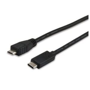 CABLE USB-C a USB MICRO B MACHO 1 METRO EQUIP 12888407 para carga (3A) o datos (480mb/s)