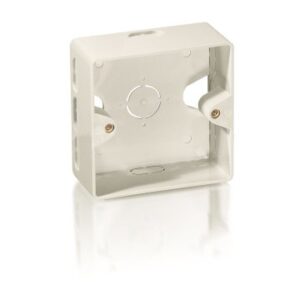 CAJA DE SUPERFICIE EQUIP PARA MONTAJE DE ROSETAS 125725 / 125762 / 125761 / 125772 COLOR BLANCO 1255