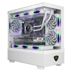 CAJA MICROATX KEEP OUT XC-301W GLASS 1x3.5” 1x2.5” 1xUSB2.0 1xUSB3.0 GPU MAX 420mm CRISTAL TEMPLADO