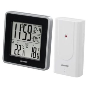 ESTACION METEREOLOGICA HAMA ACTION PRONOSTICO DEL TIEMPO TEMPERATURA HUMEDAD HORA ALARMA COLOR BLANC