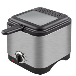 FREIDORA KUKEN CAPACIDAD 1.5L ACERO INOX CUERPO Y TAPA CON VENTANA DE CRISTAL 900W