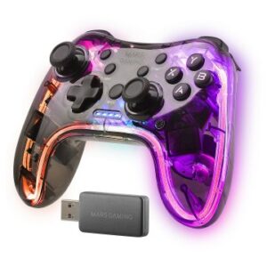 GAMEPAD INALAMBRICO MARS GAMING MGP-24 ADAPTADOR USB 2.4GPRO CONEXION USB-C MULTIPLATAFORMA 20 BOTON