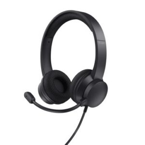 HEADSET TRUST AYDA 25089 USB ADAPTADOR USB-C MICROFONO PLEGABLE CON CANCELACION DE RUIDO DIADEMA AJU