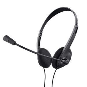 HEADSET TRUST PRIMO MICROFONO INCORPORADO - CONTROL DE VOLUMEN - CONECTOR 3.5MM NEGRO 21665