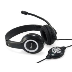 HEADSET USB EQUIP LIFE MICROFONO FLEXIBLE CONTROL DE VOLUMEN COLOR NEGRO / BLANCO PROMO