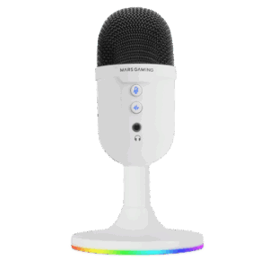 MICROFONO COMPACTO MARS GAMING MMICCX USB BLANCO DE ALTA DEFINICION 196kHz 24BITS ENC ARG BASE