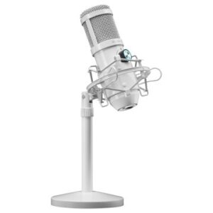 MICROFONO PROFESIONAL MARS GAMING MMICX WHITE MICROFONO DE ESTUDIO DE ALTA DEFINICION 96Khz ADC Y DO