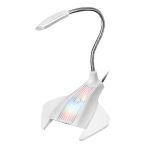 MICROFONO SOBREMESA ADAPTABLE MARS GAMING MMIC OMNIDERECCIONAL USB BRAZO FLEXIBLE BOTON MUTE BASE CO
