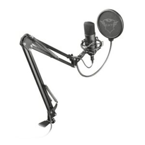 MICROFONO TRUST GXT 252+ EMITA - PC PATRON CARDIOIDE - CON BRAZO -INCLUYE SOPORTE Y ESTUCHE - FILTRO