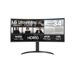 MONITOR 34" CURVO DP HDMI LG ULTRAWIDE 34WR50QK-B WQHD 3440X1440 VESA 100X100