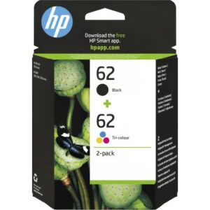 PACK CARTUCHOS HP Nº62 EENVY 5640 AIO / 7640 / OFFICEJET 5740 NEGRO + TRICOLOR (N9J71AE)