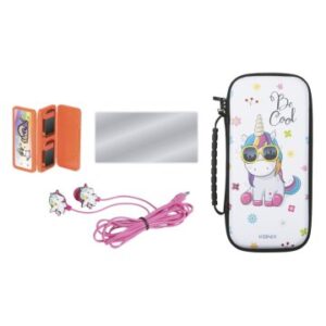 PACK GAMER KONIX UNIK CARCASA SWITCH + PANTALLA PROTEC + AURICULARES IN-EAR + 1 GAMUZA KX-NS-SK-UNIK
