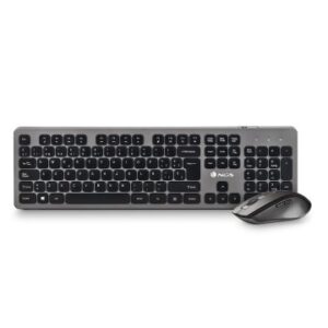 TECLADO Y MOUSE NGS WIRELESS IDOL KIT DE 2,4 GHZ. 12 TECLAS MULTIMEDIA. 800/1200/1600 DPI