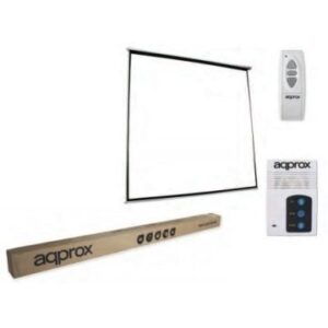 PANTALLA MURAL ELECTRICA APPROX (111") 200x200 PROYECTOR TECHO/PARED - Tela blanco mate y trasera ne