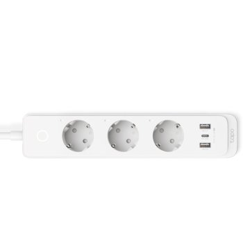 regleta-alimentacion-de-enchufes-inteligentes-wifi-tp-link-tapo-p300-3-enchufes-y-2-puertos-usb-30-de-18w-configuracion-hora