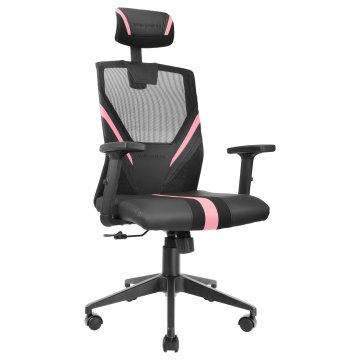silla-ergonomica-mars-gaming-mgc-ergo-negra-con-detalles-en-rosa-respaldo-en-malla-transpirable-ajuste-lumbar-cervical-reposa