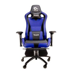 SILLA GAMER TALIUS CAIMAN V2 NEGRA/AZUL, REPOSAPIES, 4D, FROG
