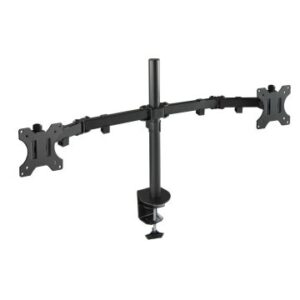 SOPORTE DE MESA TOOQ DB1232TN-B PARA 2 PANTALLAS 13-32" MAX. 8KG VESA 75X75 Y 100X100 NEGRO