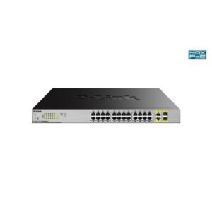 SWITCH NO GESTIONABLE D-LINK DGS-1026MP 24P GIGA POE (370W) + 2P GIGA COMBO