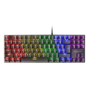 TECLADO MECANICO COMPACKTO TKL MARS GAMING MK80 ITALIANO BLACK ILUMINACION 12EFECTO SWITCH ROJO RGB