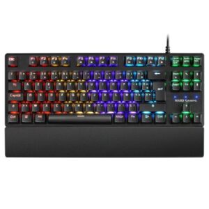 TECLADO MECANICO COMPACTO TKL MARS GAMING MKXTKL FRANCES SWITCH AZUL OUTEMU SQ ILUMINACION RGB