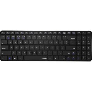 TECLADO RAPOO WIRELESS Y BLUETOOTH E9100M PORTUGUES 2.4GHz BT 3.0 4.0 DISEÑO ULTRAFINO NEGRO