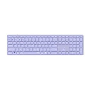 TECLADO RAPOO WIRELESS Y BLUETOOTH E9800M 2.4GHz BT 3.0 5.0 DISEÑO ULTRAFINO BATERIA LILA