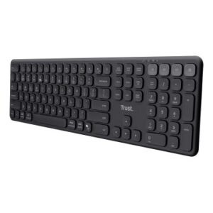 TECLADO TRUST WIRELESS VAIYA MULTIDISPOSITIVO DE TAMAÑO COMPLETO NEGRO 25635