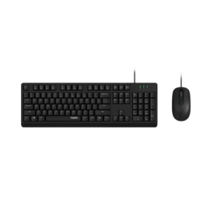 TECLADO Y MOUSE RAPOO NX1500 1000DPI CABLE 1,5m COLOR NEGRO