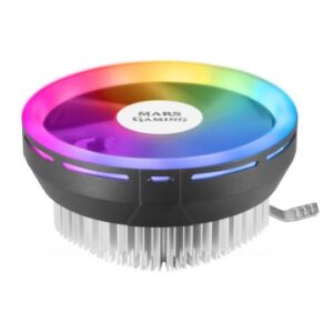 VENTILADOR CON DISIPADOR PARA CPU MARS GAMING MCPU120 RGB PERFIL BAJO DISIPADOR DE ALUMINIO Y VENTIL