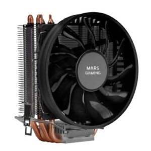 VENTILADOR CON DISIPADOR PARA CPU MARS GAMING MCPUBK 4 HEATPIPES DISIPADOR DE ALUMINIO VENTILADOR PW